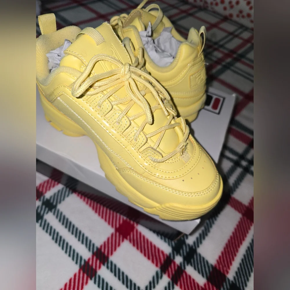 Fila Disruptor II Premium Yellow Sneakers - Picture 8 of 9